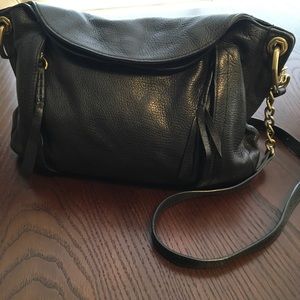 Black leather purse